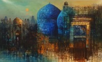 A. Q. Arif, 24 x 42 Inch, Oil on Canvas, Cityscape Painting, AC-AQ-521